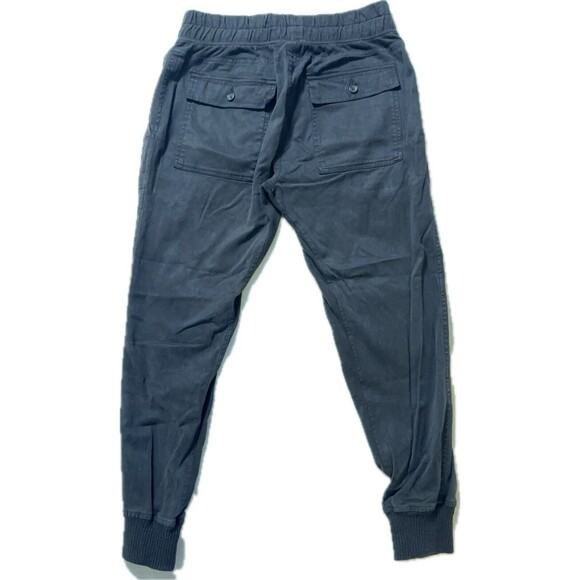 STANDARD JAMES PERSE Black Gray Slouchy Cotton Twill Track Pants Womens Size 2/M - Picture 6 of 7